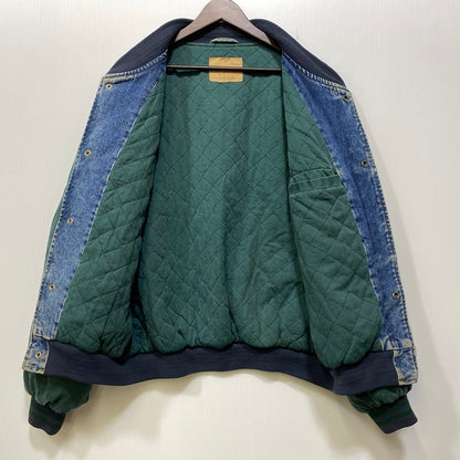 【現状渡し品】【メンズ】 OLD GAP オールド ギャップ DENIM STADIUM JACKET デニム スタジアム ジャケット アウター 146-261024-ya-04-izu サイズ：下記参照 カラー：ライトブルー×グリーン 万代Net店