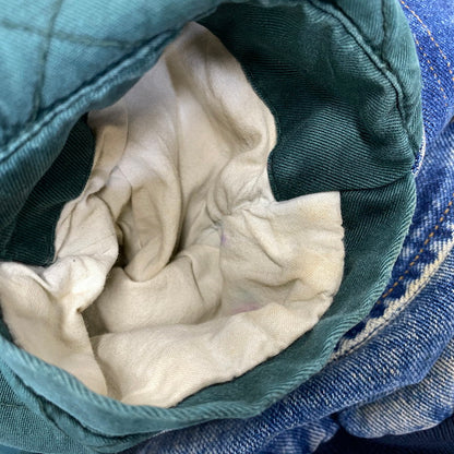 【現状渡し品】【メンズ】 OLD GAP オールド ギャップ DENIM STADIUM JACKET デニム スタジアム ジャケット アウター 146-261024-ya-04-izu サイズ：下記参照 カラー：ライトブルー×グリーン 万代Net店