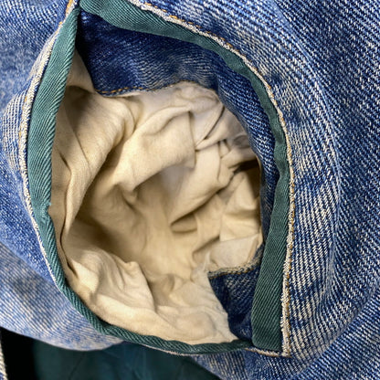 【現状渡し品】【メンズ】 OLD GAP オールド ギャップ DENIM STADIUM JACKET デニム スタジアム ジャケット アウター 146-261024-ya-04-izu サイズ：下記参照 カラー：ライトブルー×グリーン 万代Net店