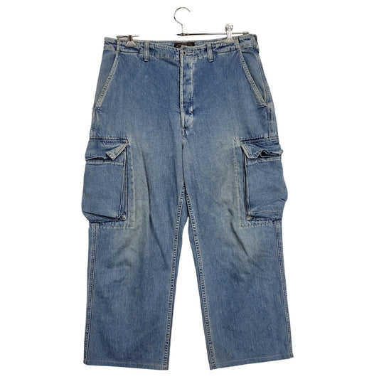 【中古品】【メンズ】 RRL ダブルアールエル DENIM CARGO PANTS デニム カーゴ パンツ ボトムス 156-261018-ms-17-izu サイズ：下記参照 カラー：ライトインディゴ 万代Net店