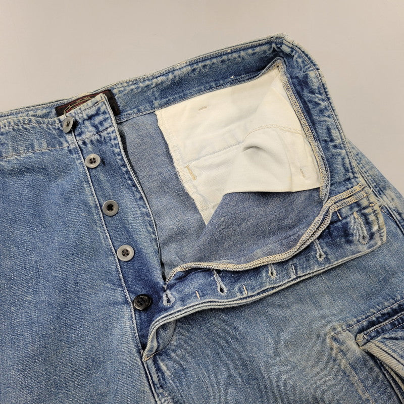 【中古品】【メンズ】 RRL ダブルアールエル DENIM CARGO PANTS デニム カーゴ パンツ ボトムス 156-261018-ms-17-izu サイズ：下記参照 カラー：ライトインディゴ 万代Net店