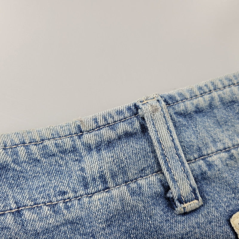【中古品】【メンズ】 RRL ダブルアールエル DENIM CARGO PANTS デニム カーゴ パンツ ボトムス 156-261018-ms-17-izu サイズ：下記参照 カラー：ライトインディゴ 万代Net店