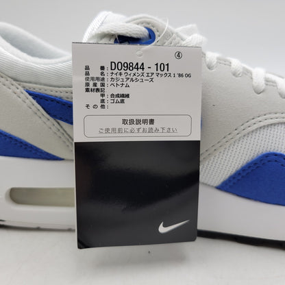 【中古美品】【メンズ】 NIKE ナイキ DO9844-101 WOMEN'S AIR MAX 1 '86 OG ウィメンズ エア マックス ワン オリジナル スニーカー シューズ 靴 160-261017-cs-09-izu サイズ：28cm カラー：WHITE/ROYAL BLUE 万代Net店