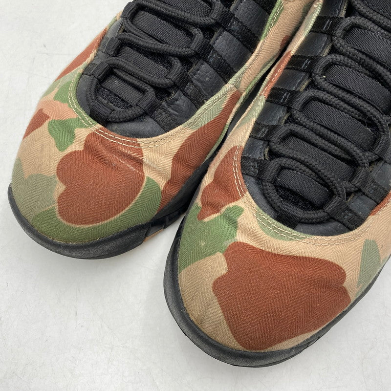 【中古品】【メンズ】 NIKE ナイキ 310805-200 AIR JORDAN エア ジョーダン 10 RETRO レトロ スニーカー シューズ 靴 160-261024-ya-11-izu サイズ：27.5cm カラー：DUCK CAMO BLACK/CLAY 万代Net店