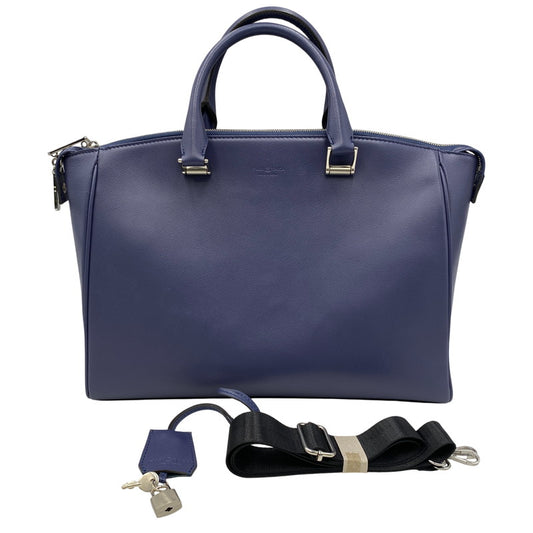 【中古品】【メンズ/レディース】 FUJITAKA フジタカ LEATHER BUSINESS BAG レザー ビジネス バッグ カバン 鞄 188-261017-cs-04-izu カラー：ブルー系 万代Net店