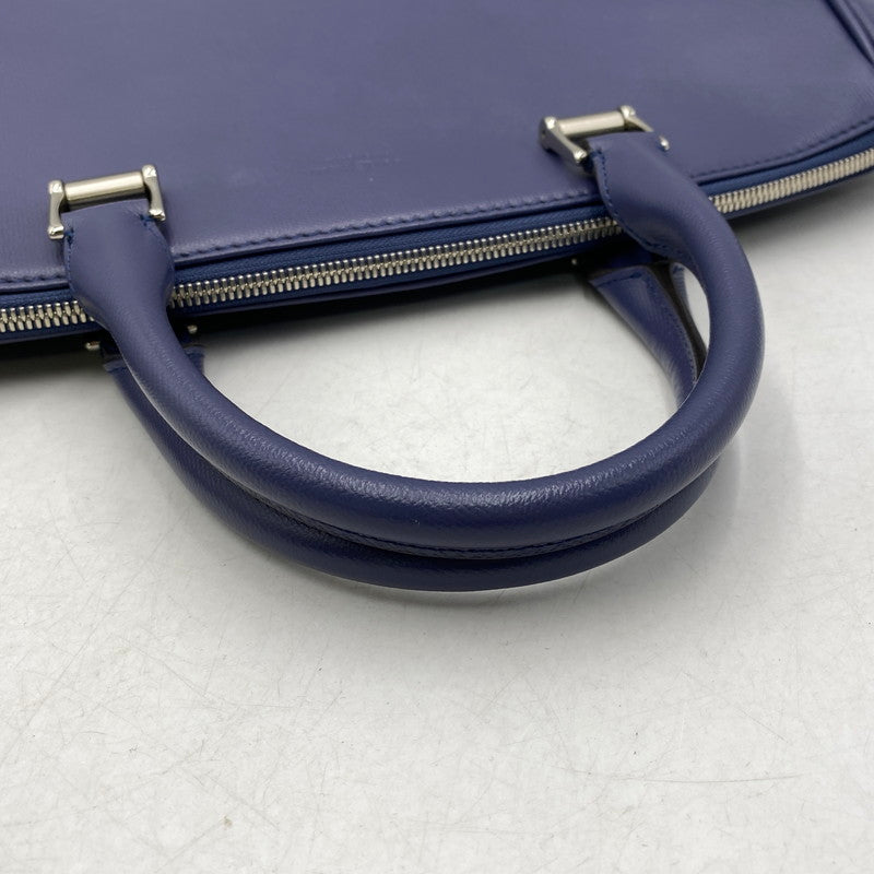【中古品】【メンズ/レディース】 FUJITAKA フジタカ LEATHER BUSINESS BAG レザー ビジネス バッグ カバン 鞄 188-261017-cs-04-izu カラー：ブルー系 万代Net店