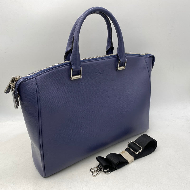 【中古品】【メンズ/レディース】 FUJITAKA フジタカ LEATHER BUSINESS BAG レザー ビジネス バッグ カバン 鞄 188-261017-cs-04-izu カラー：ブルー系 万代Net店