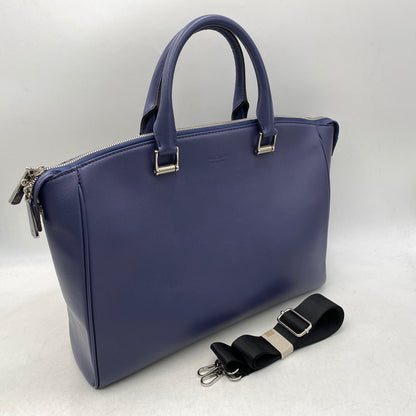 【中古品】【メンズ/レディース】 FUJITAKA フジタカ LEATHER BUSINESS BAG レザー ビジネス バッグ カバン 鞄 188-261017-cs-04-izu カラー：ブルー系 万代Net店