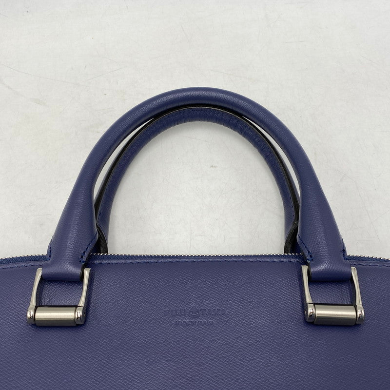 【中古品】【メンズ/レディース】 FUJITAKA フジタカ LEATHER BUSINESS BAG レザー ビジネス バッグ カバン 鞄 188-261017-cs-04-izu カラー：ブルー系 万代Net店
