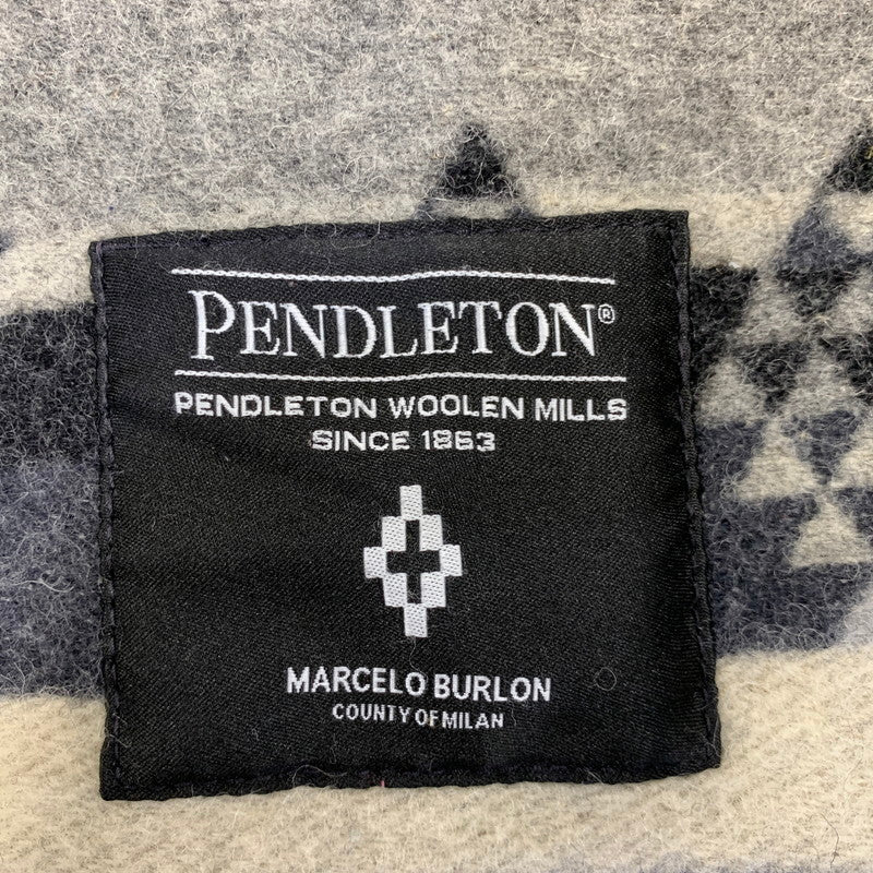 【中古品】【メンズ】 MARCELO BURLON マルセロ バーロン × PENDLETON ペンドルトン WESTERN WOOL SHIRT JACKET ウエスタン ウール シャツ ジャケット アウター 142-261017-sm-04-izu サイズ：M カラー：ブラックグレー 万代Net店