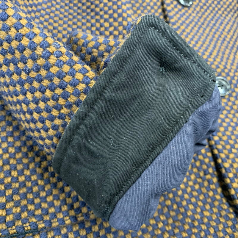 【中古美品】【メンズ】 SOPHNET. ソフネット SPNT-252006 LEATHER COLLAR COVERALL KVADRAT SISU クヴァドラ シス レザーカラー カバーオール ジャケット アウター 142-261017-sm-13-izu サイズ：4 カラー：ネイビーブラウン 万代Net店