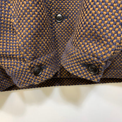 【中古美品】【メンズ】 SOPHNET. ソフネット SPNT-252006 LEATHER COLLAR COVERALL KVADRAT SISU クヴァドラ シス レザーカラー カバーオール ジャケット アウター 142-261017-sm-13-izu サイズ：4 カラー：ネイビーブラウン 万代Net店