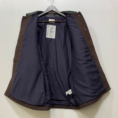 【中古美品】【メンズ】 SOPHNET. ソフネット SPNT-252006 LEATHER COLLAR COVERALL KVADRAT SISU クヴァドラ シス レザーカラー カバーオール ジャケット アウター 142-261017-sm-13-izu サイズ：4 カラー：ネイビーブラウン 万代Net店