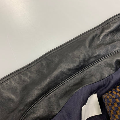 【中古美品】【メンズ】 SOPHNET. ソフネット SPNT-252006 LEATHER COLLAR COVERALL KVADRAT SISU クヴァドラ シス レザーカラー カバーオール ジャケット アウター 142-261017-sm-13-izu サイズ：4 カラー：ネイビーブラウン 万代Net店