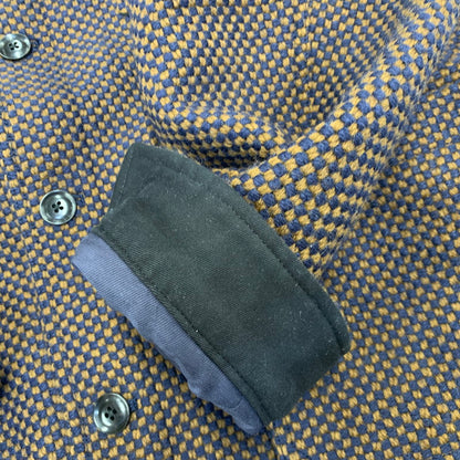 【中古美品】【メンズ】 SOPHNET. ソフネット SPNT-252006 LEATHER COLLAR COVERALL KVADRAT SISU クヴァドラ シス レザーカラー カバーオール ジャケット アウター 142-261017-sm-13-izu サイズ：4 カラー：ネイビーブラウン 万代Net店