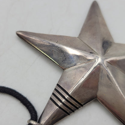 【中古品】【メンズ/レディース】 CIPPY CRAZY HORSE シッピークレイジーホース STERLING STAR NECKLACE スターリング スター ネックレス アクセサリー 191-261019-yn-06-izu カラー：シルバー×ブラック 万代Net店