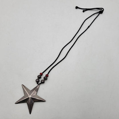 【中古品】【メンズ/レディース】 CIPPY CRAZY HORSE シッピークレイジーホース STERLING STAR NECKLACE スターリング スター ネックレス アクセサリー 191-261019-yn-06-izu カラー：シルバー×ブラック 万代Net店