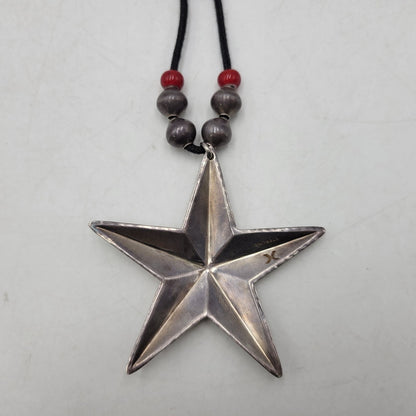 【中古品】【メンズ/レディース】 CIPPY CRAZY HORSE シッピークレイジーホース STERLING STAR NECKLACE スターリング スター ネックレス アクセサリー 191-261019-yn-06-izu カラー：シルバー×ブラック 万代Net店