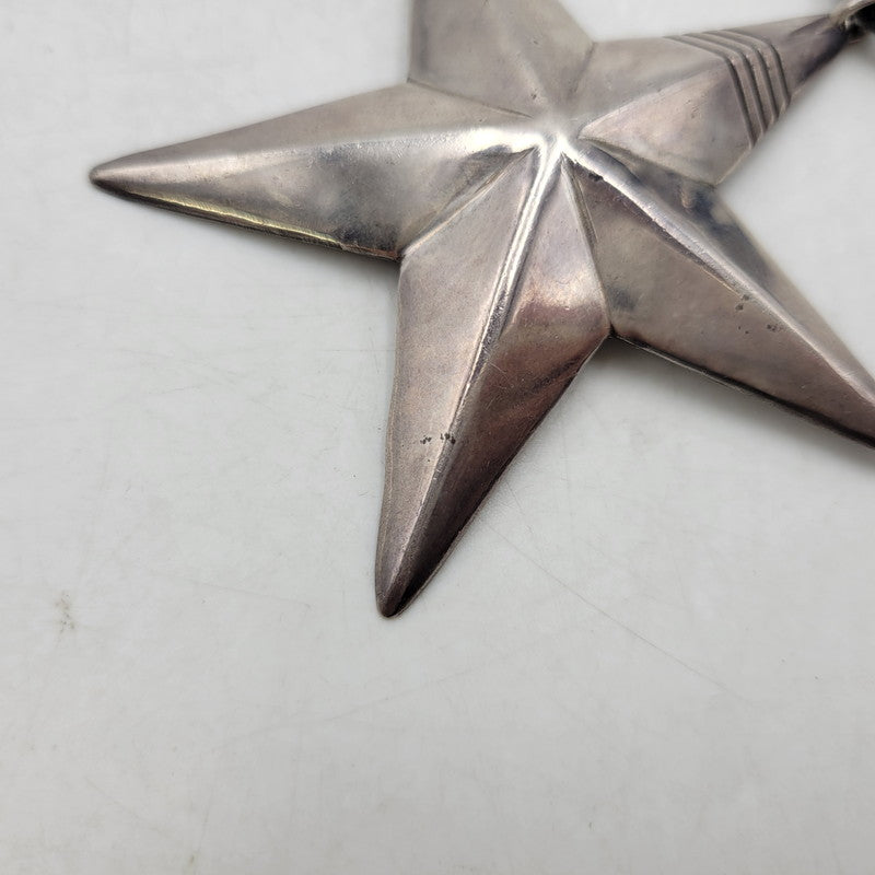 【中古品】【メンズ/レディース】 CIPPY CRAZY HORSE シッピークレイジーホース STERLING STAR NECKLACE スターリング スター ネックレス アクセサリー 191-261019-yn-06-izu カラー：シルバー×ブラック 万代Net店