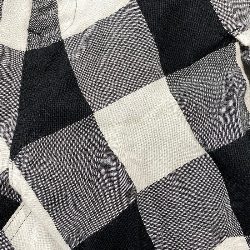 【中古品】【メンズ】 Y'S ワイズ YE-P52-231 RAYON COTTON BLOCK CHECK GAUCHO PANTS レーヨン コットン ブロックチェック ガウチョパンツ ボトムス 151-261018-kh-10-izu サイズ：1 カラー：ブラック×ホワイト 万代Net店