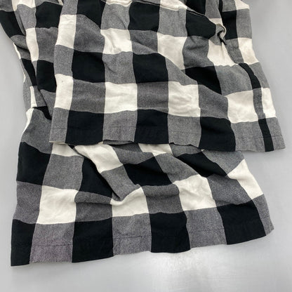 【中古品】【メンズ】 Y'S ワイズ YE-P52-231 RAYON COTTON BLOCK CHECK GAUCHO PANTS レーヨン コットン ブロックチェック ガウチョパンツ ボトムス 151-261018-kh-10-izu サイズ：1 カラー：ブラック×ホワイト 万代Net店