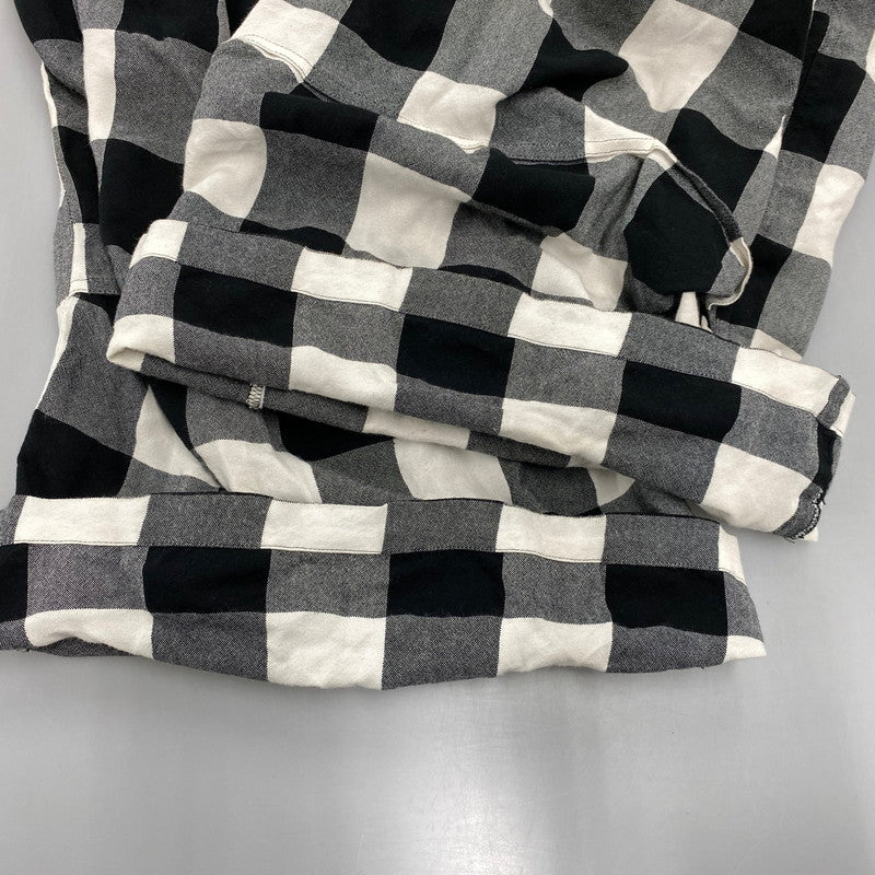 【中古品】【メンズ】 Y'S ワイズ YE-P52-231 RAYON COTTON BLOCK CHECK GAUCHO PANTS レーヨン コットン ブロックチェック ガウチョパンツ ボトムス 151-261018-kh-10-izu サイズ：1 カラー：ブラック×ホワイト 万代Net店