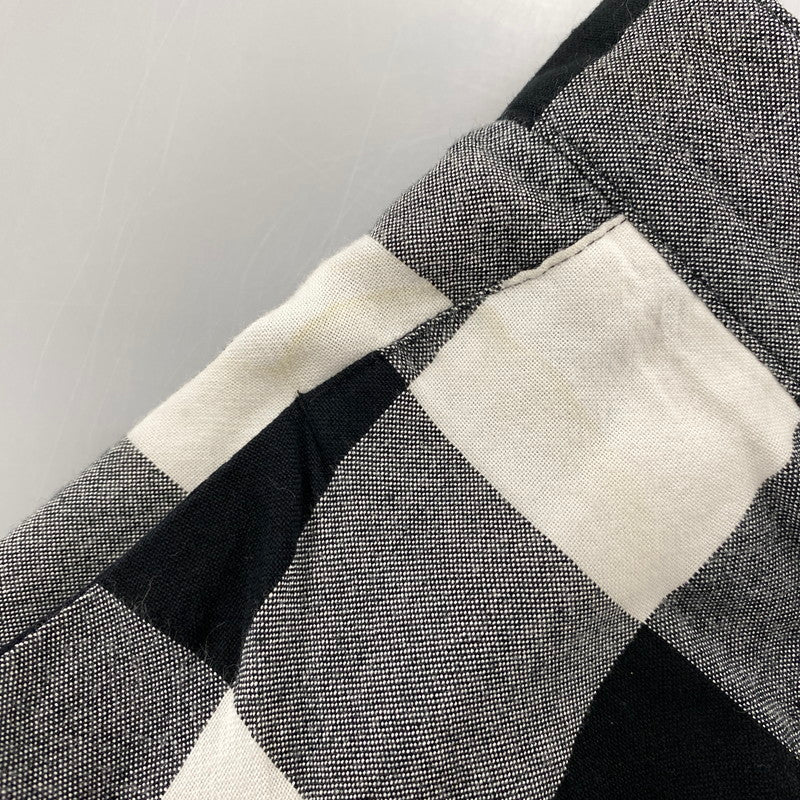 【中古品】【メンズ】 Y'S ワイズ YE-P52-231 RAYON COTTON BLOCK CHECK GAUCHO PANTS レーヨン コットン ブロックチェック ガウチョパンツ ボトムス 151-261018-kh-10-izu サイズ：1 カラー：ブラック×ホワイト 万代Net店