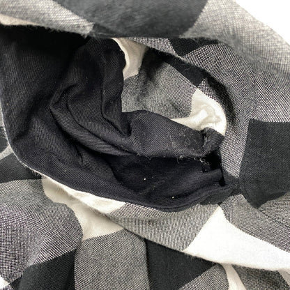 【中古品】【メンズ】 Y'S ワイズ YE-P52-231 RAYON COTTON BLOCK CHECK GAUCHO PANTS レーヨン コットン ブロックチェック ガウチョパンツ ボトムス 151-261018-kh-10-izu サイズ：1 カラー：ブラック×ホワイト 万代Net店