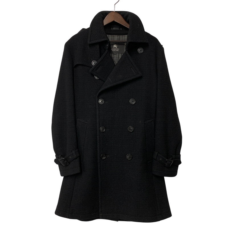 【中古品】【メンズ】 BURBERRY BLACK LABEL バーバリーブラックレーベル D1B12-261-08 WOOL TRENCH COAT ウール トレンチ コート アウター 141-261018-ya-02-izu サイズ：M カラー：ブラック 万代Net店