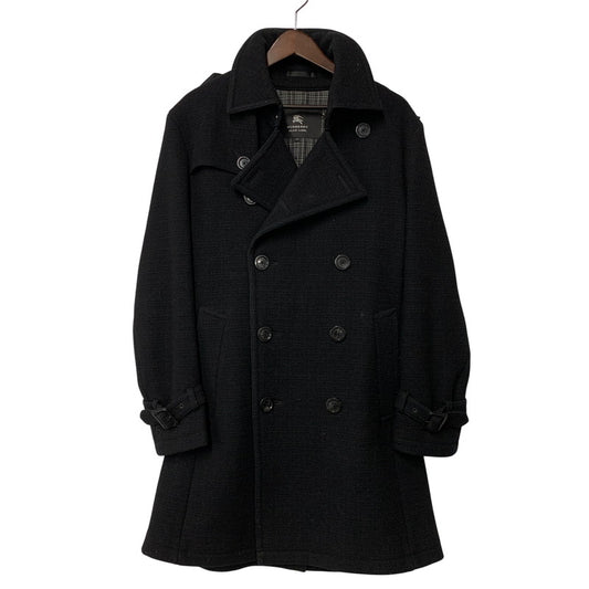 【中古品】【メンズ】 BURBERRY BLACK LABEL バーバリーブラックレーベル D1B12-261-08 WOOL TRENCH COAT ウール トレンチ コート アウター 141-261018-ya-02-izu サイズ：M カラー：ブラック 万代Net店