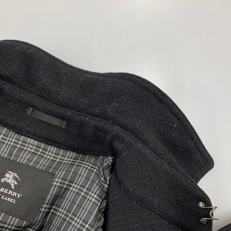 【中古品】【メンズ】 BURBERRY BLACK LABEL バーバリーブラックレーベル D1B12-261-08 WOOL TRENCH COAT ウール トレンチ コート アウター 141-261018-ya-02-izu サイズ：M カラー：ブラック 万代Net店