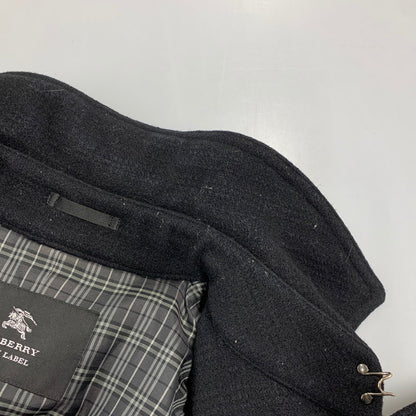 【中古品】【メンズ】 BURBERRY BLACK LABEL バーバリーブラックレーベル D1B12-261-08 WOOL TRENCH COAT ウール トレンチ コート アウター 141-261018-ya-02-izu サイズ：M カラー：ブラック 万代Net店