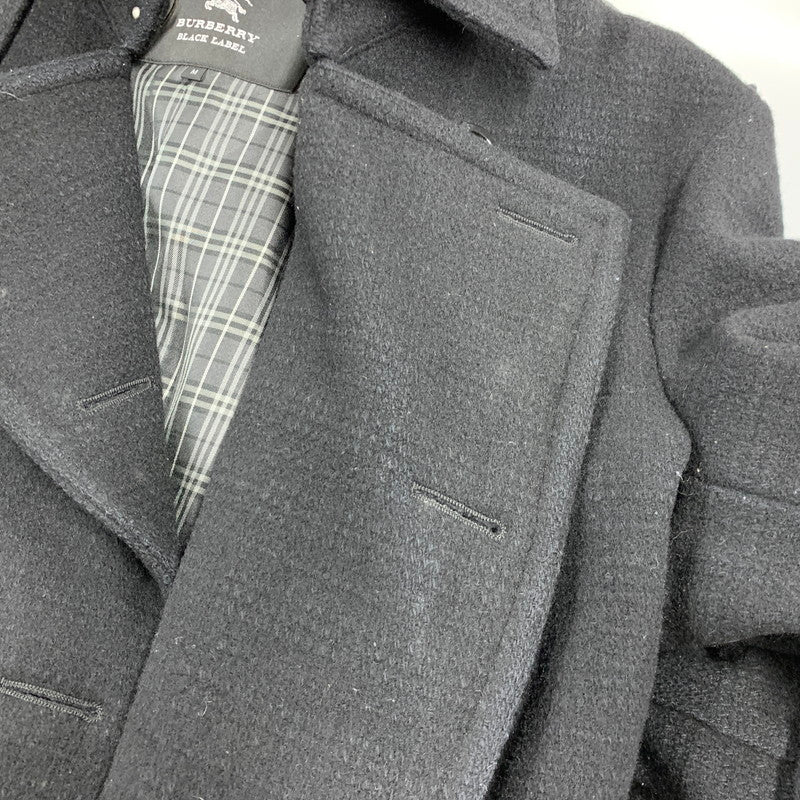 【中古品】【メンズ】 BURBERRY BLACK LABEL バーバリーブラックレーベル D1B12-261-08 WOOL TRENCH COAT ウール トレンチ コート アウター 141-261018-ya-02-izu サイズ：M カラー：ブラック 万代Net店