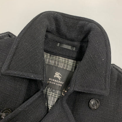 【中古品】【メンズ】 BURBERRY BLACK LABEL バーバリーブラックレーベル D1B12-261-08 WOOL TRENCH COAT ウール トレンチ コート アウター 141-261018-ya-02-izu サイズ：M カラー：ブラック 万代Net店