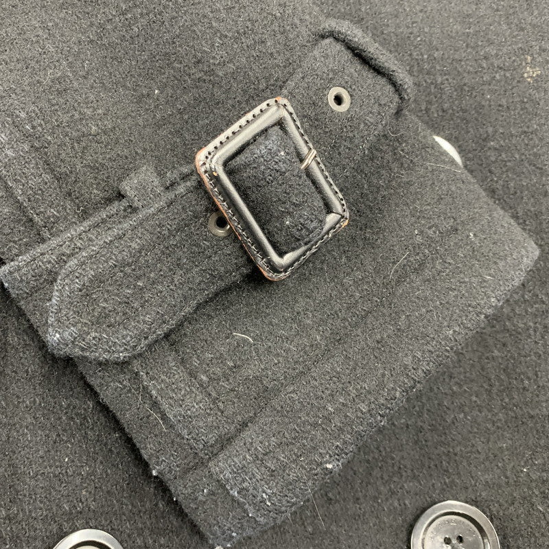 【中古品】【メンズ】 BURBERRY BLACK LABEL バーバリーブラックレーベル D1B12-261-08 WOOL TRENCH COAT ウール トレンチ コート アウター 141-261018-ya-02-izu サイズ：M カラー：ブラック 万代Net店