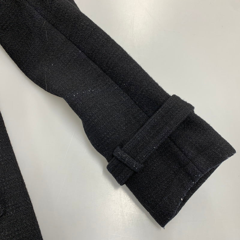 【中古品】【メンズ】 BURBERRY BLACK LABEL バーバリーブラックレーベル D1B12-261-08 WOOL TRENCH COAT ウール トレンチ コート アウター 141-261018-ya-02-izu サイズ：M カラー：ブラック 万代Net店