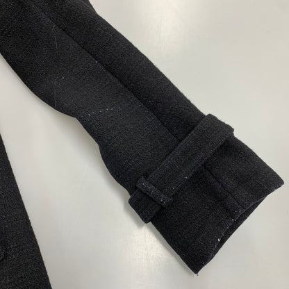 【中古品】【メンズ】 BURBERRY BLACK LABEL バーバリーブラックレーベル D1B12-261-08 WOOL TRENCH COAT ウール トレンチ コート アウター 141-261018-ya-02-izu サイズ：M カラー：ブラック 万代Net店