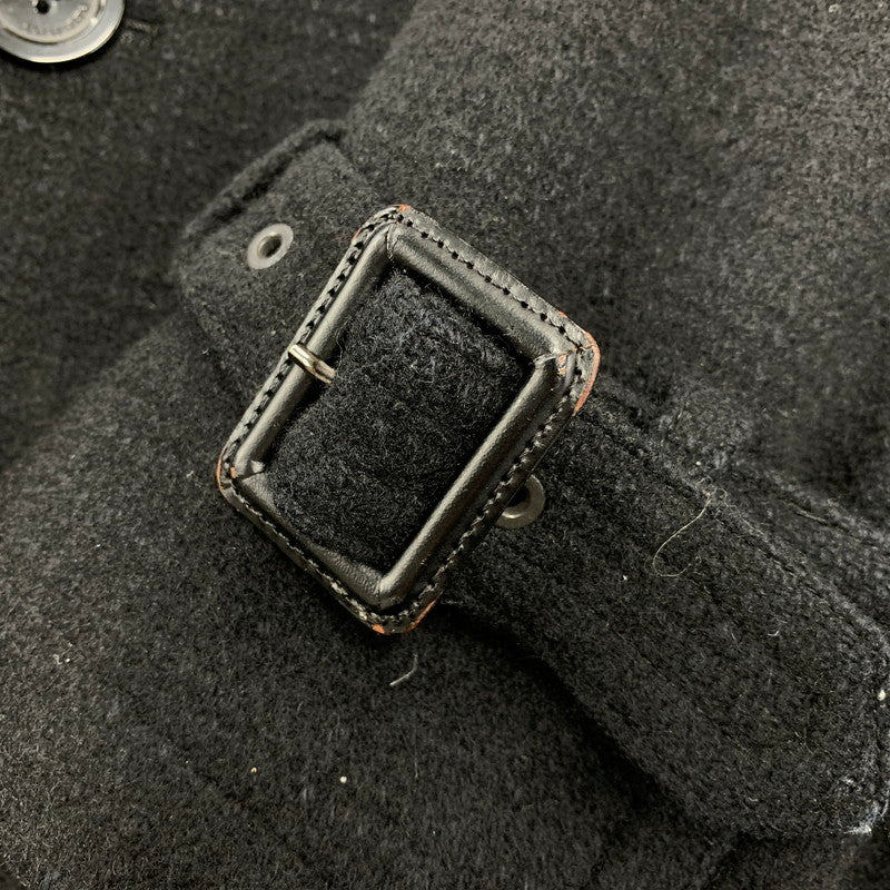 【中古品】【メンズ】 BURBERRY BLACK LABEL バーバリーブラックレーベル D1B12-261-08 WOOL TRENCH COAT ウール トレンチ コート アウター 141-261018-ya-02-izu サイズ：M カラー：ブラック 万代Net店