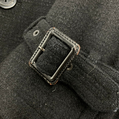 【中古品】【メンズ】 BURBERRY BLACK LABEL バーバリーブラックレーベル D1B12-261-08 WOOL TRENCH COAT ウール トレンチ コート アウター 141-261018-ya-02-izu サイズ：M カラー：ブラック 万代Net店
