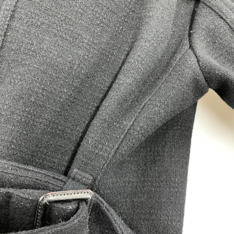 【中古品】【メンズ】 BURBERRY BLACK LABEL バーバリーブラックレーベル D1B12-261-08 WOOL TRENCH COAT ウール トレンチ コート アウター 141-261018-ya-02-izu サイズ：M カラー：ブラック 万代Net店