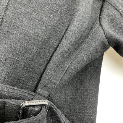 【中古品】【メンズ】 BURBERRY BLACK LABEL バーバリーブラックレーベル D1B12-261-08 WOOL TRENCH COAT ウール トレンチ コート アウター 141-261018-ya-02-izu サイズ：M カラー：ブラック 万代Net店