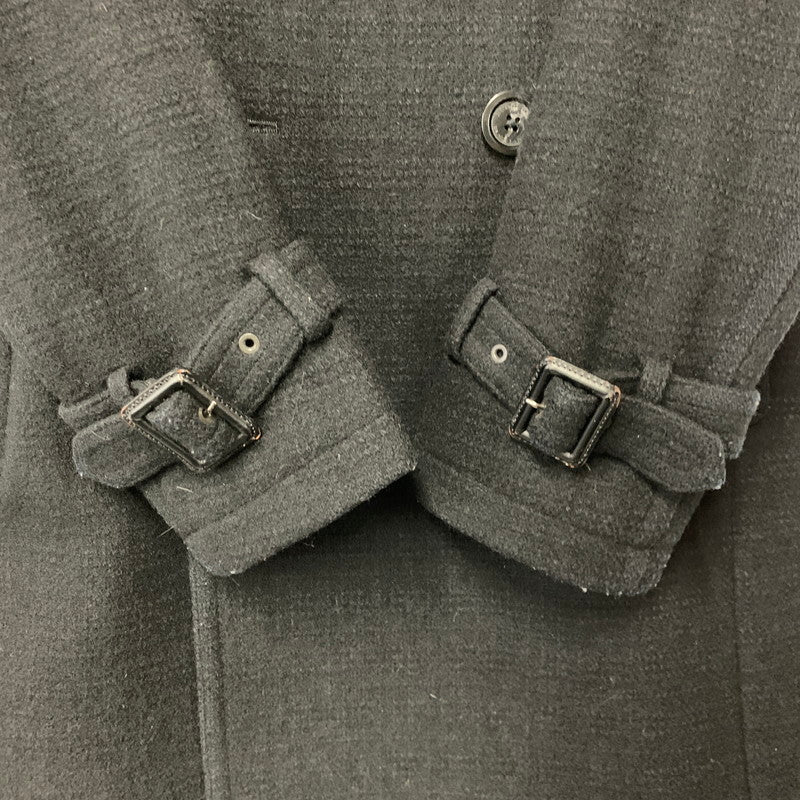 【中古品】【メンズ】 BURBERRY BLACK LABEL バーバリーブラックレーベル D1B12-261-08 WOOL TRENCH COAT ウール トレンチ コート アウター 141-261018-ya-02-izu サイズ：M カラー：ブラック 万代Net店