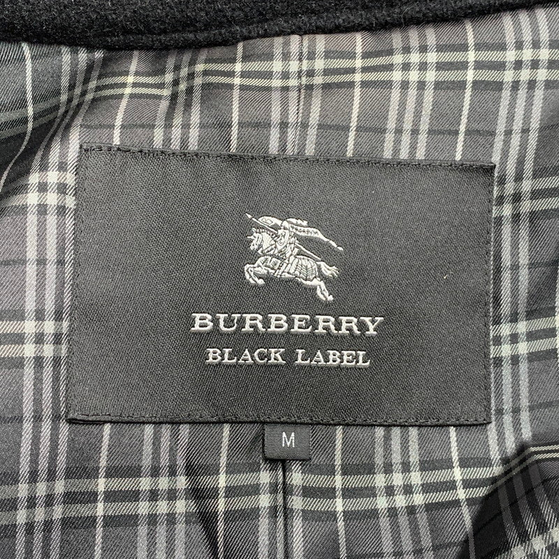 【中古品】【メンズ】 BURBERRY BLACK LABEL バーバリーブラックレーベル D1B12-261-08 WOOL TRENCH COAT ウール トレンチ コート アウター 141-261018-ya-02-izu サイズ：M カラー：ブラック 万代Net店