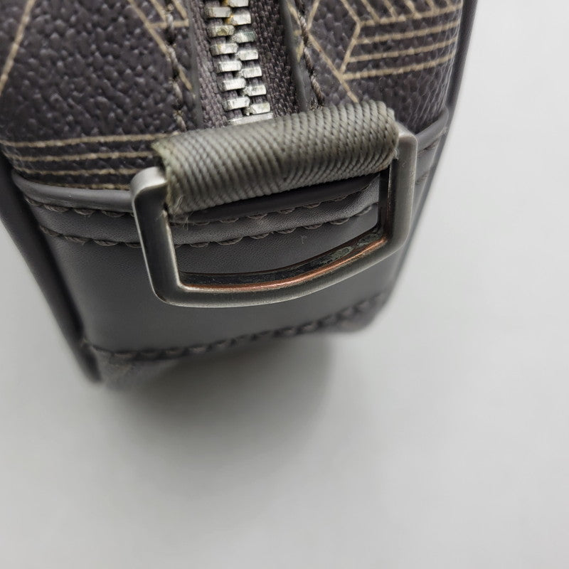 【中古品】【メンズ/レディース】 LACOSTE ラコステ NH3650L THE BLEND MONOGRAM REPORTER BAG ザ ブレンド モノグラムリポーター バッグ カバン 鞄 188-261018-ms-06-izu カラー：グレー 万代Net店