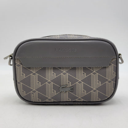 【中古品】【メンズ/レディース】 LACOSTE ラコステ NH3650L THE BLEND MONOGRAM REPORTER BAG ザ ブレンド モノグラムリポーター バッグ カバン 鞄 188-261018-ms-06-izu カラー：グレー 万代Net店