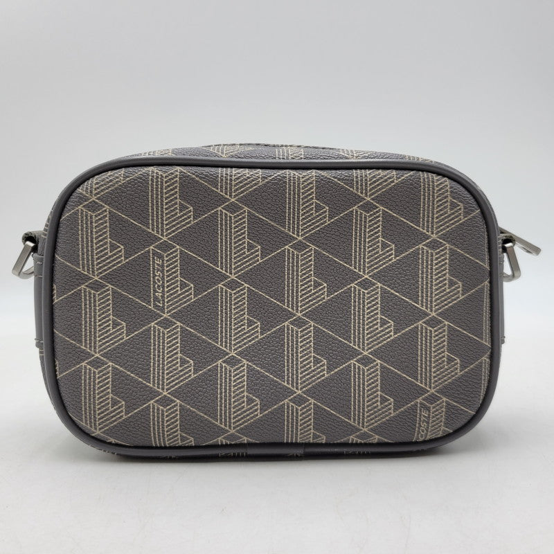【中古品】【メンズ/レディース】 LACOSTE ラコステ NH3650L THE BLEND MONOGRAM REPORTER BAG ザ ブレンド モノグラムリポーター バッグ カバン 鞄 188-261018-ms-06-izu カラー：グレー 万代Net店