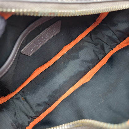 【中古品】【メンズ/レディース】 LACOSTE ラコステ NH3650L THE BLEND MONOGRAM REPORTER BAG ザ ブレンド モノグラムリポーター バッグ カバン 鞄 188-261018-ms-06-izu カラー：グレー 万代Net店