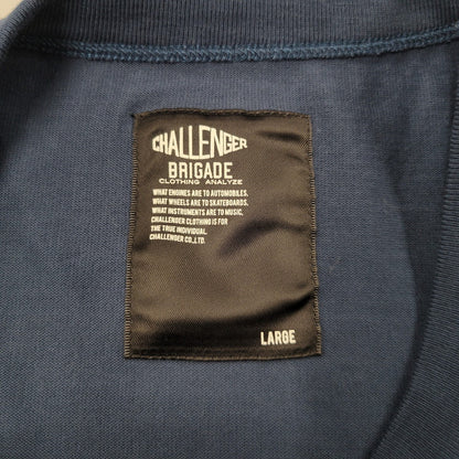 【中古品】【メンズ】 CHALLENGER チャレンジャー CLG-CS 023-002 FOOTBALL TEE フットボール Tシャツ 半袖 トップス 142-261018-ms-09-izu サイズ：L カラー：ネイビー 万代Net店