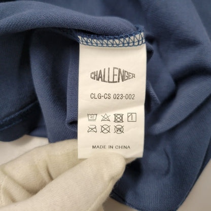 【中古品】【メンズ】 CHALLENGER チャレンジャー CLG-CS 023-002 FOOTBALL TEE フットボール Tシャツ 半袖 トップス 142-261018-ms-09-izu サイズ：L カラー：ネイビー 万代Net店