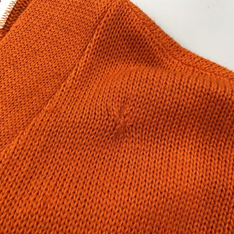 【現状渡し品】【メンズ】 VENUS KNITTING MILLS ヴィーナス ニッティング ミルズ WOOL LETTERED CARDIGAN ウール レタード カーディガン トップス 長袖 146-261024-ms-06-izu サイズ：40 カラー：オレンジ 万代Net店